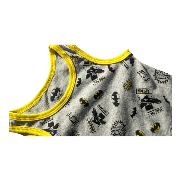 Happy Threads 6-9m "Pow Zap Ready for Action Batman Rompers (2) w/ Bat Hood - Picture 6 of 10